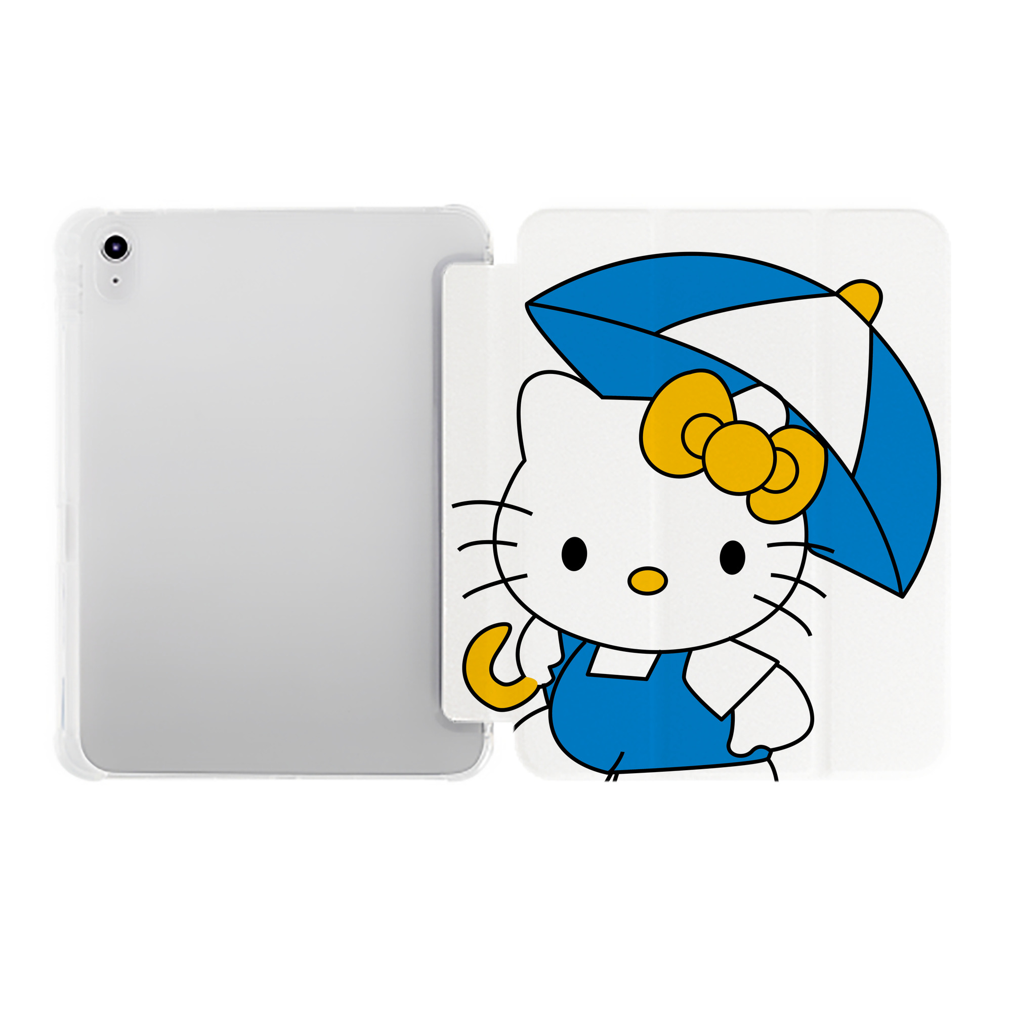 （画像用） Hello Kitty ハローキティ IPad ケース ペン収納付き 三つ折りスタンド PUレザー×シリコン 対応機種9.5/10.5/10.9インチ